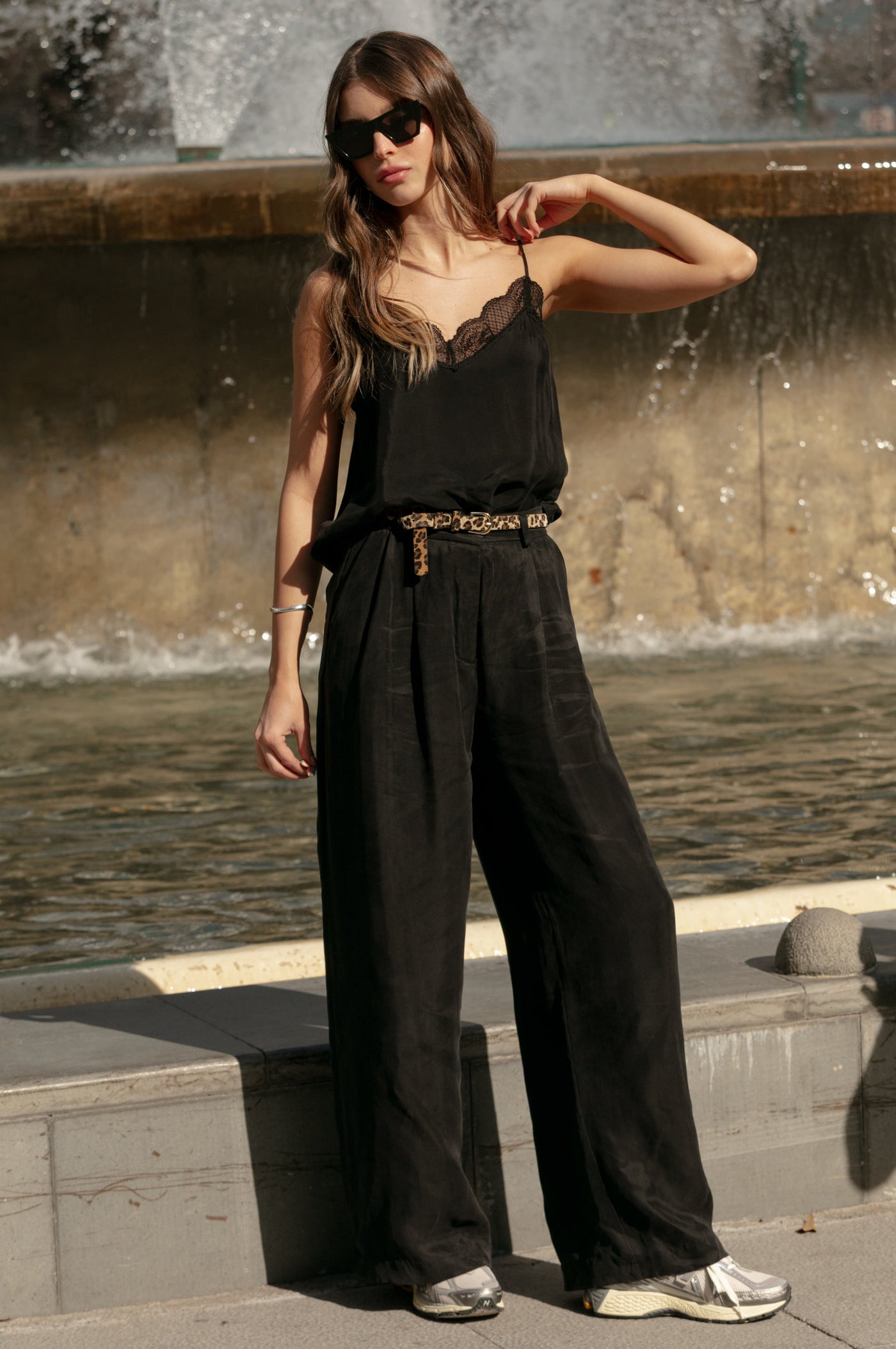 Pantalon Cupro Rossen negro