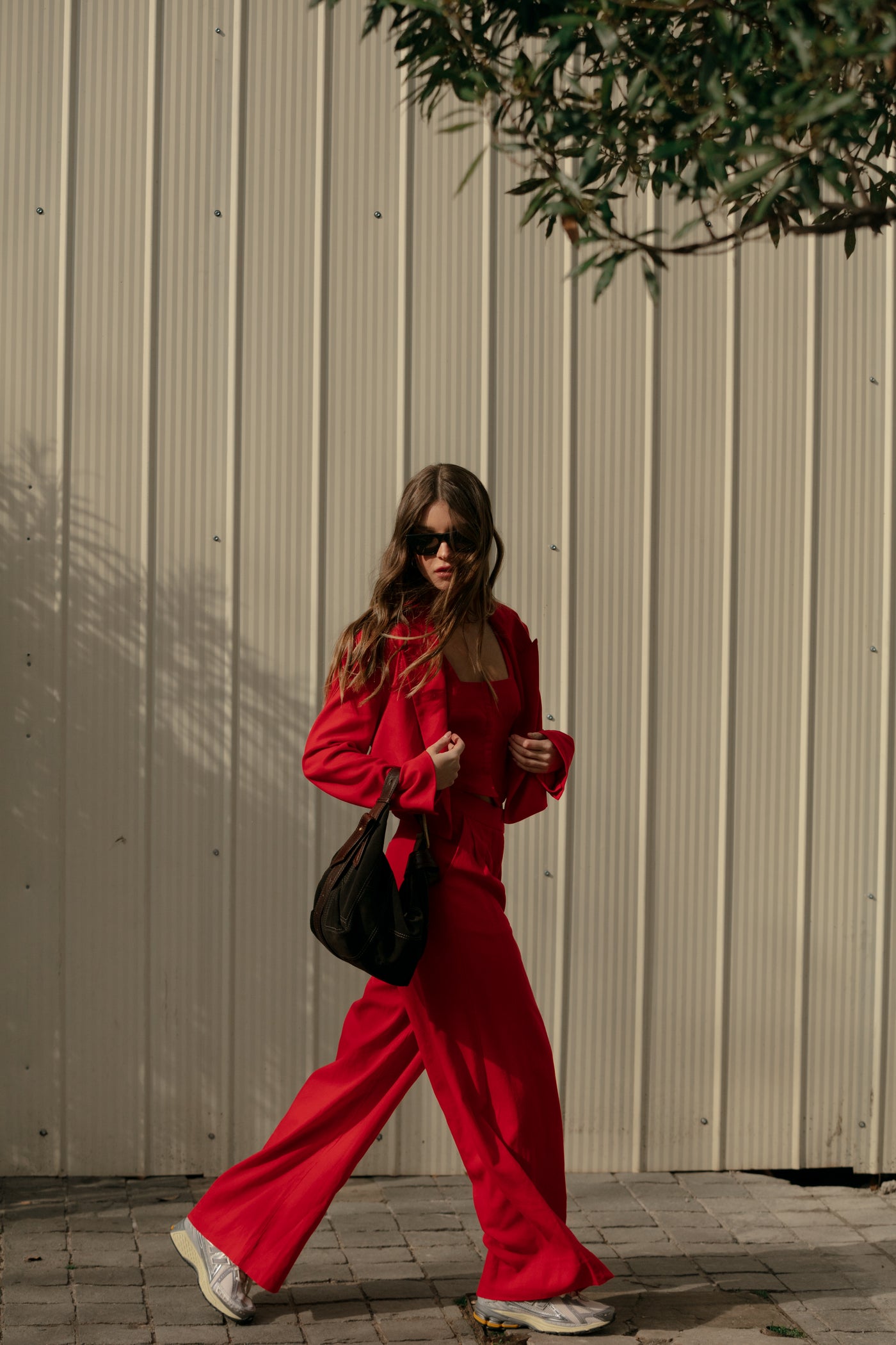 Blazer crop Pearl rojo