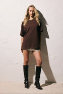 Polera Oversize cafe
