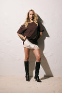 Polera Oversize cafe