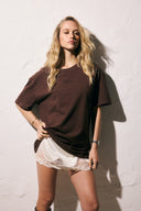 Polera Oversize cafe