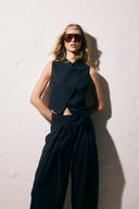 Top Andin rayas azul