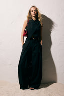 Top Andin rayas negro