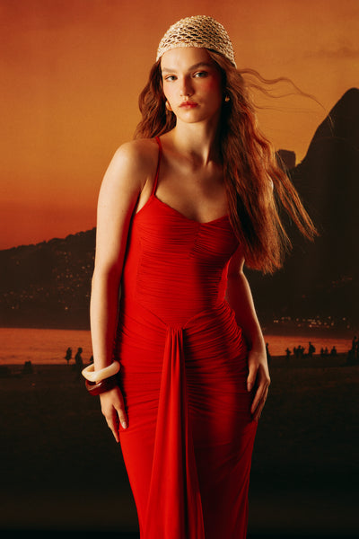 Vestido Lamsi rojo
