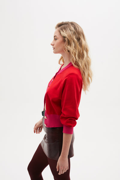 Chaleco Cardy rojo
