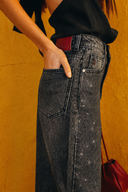 Jeans Strass Strey negro