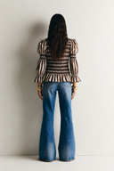 Blusa Sterm rayas cafe natural