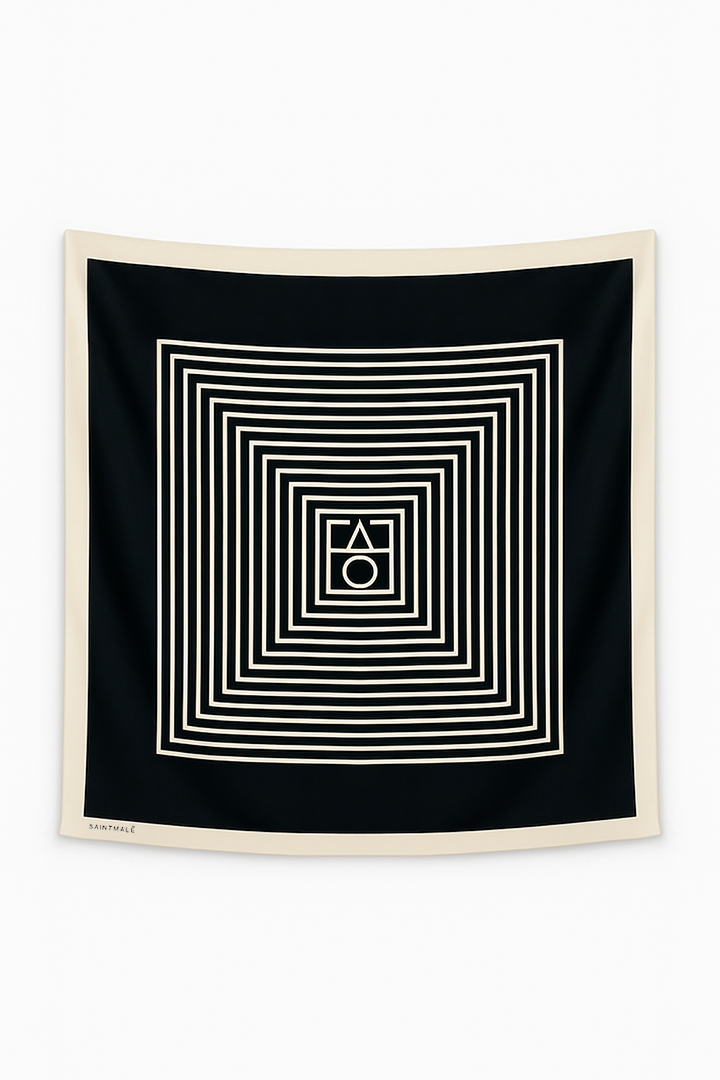 Pañuelo lineas negro