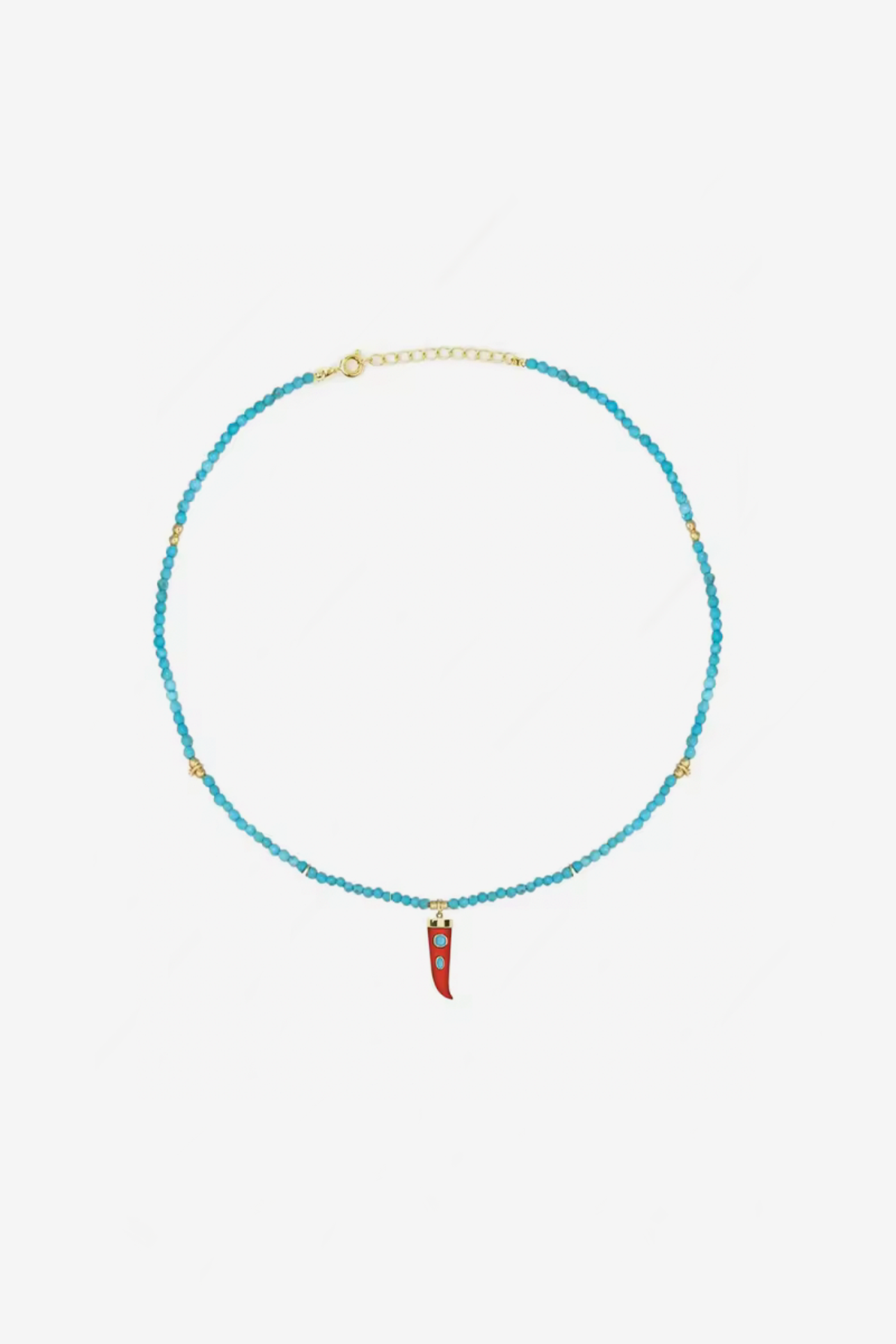 Collar Saint celeste/rojo