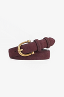 Cinturon gamuza burgundy