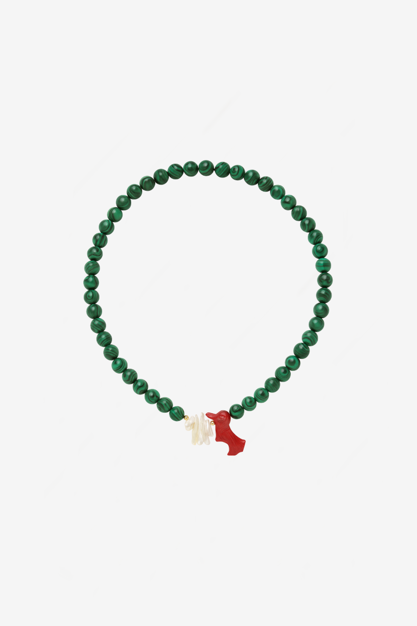 Collar perlas verde